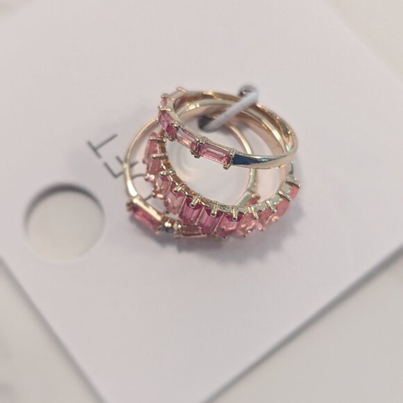 LOFT Crystal Baguette Ring Set - Picture 6 of 7